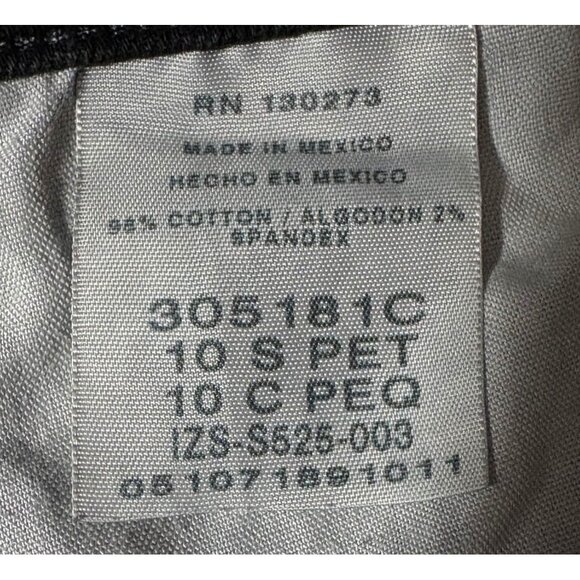 Lee Womens Black Relaxed Fit Straight Leg Jeans Denim Size 10 Petite 5 Pocket - Picture 3 of 13